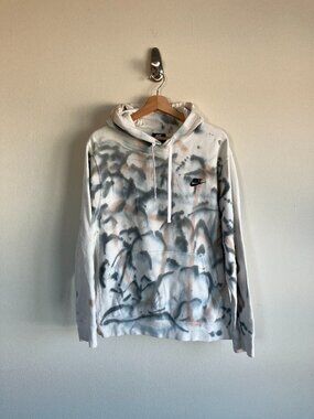 Nike Embroidered Logo Tie Dye Pullover Hoodie Size Large